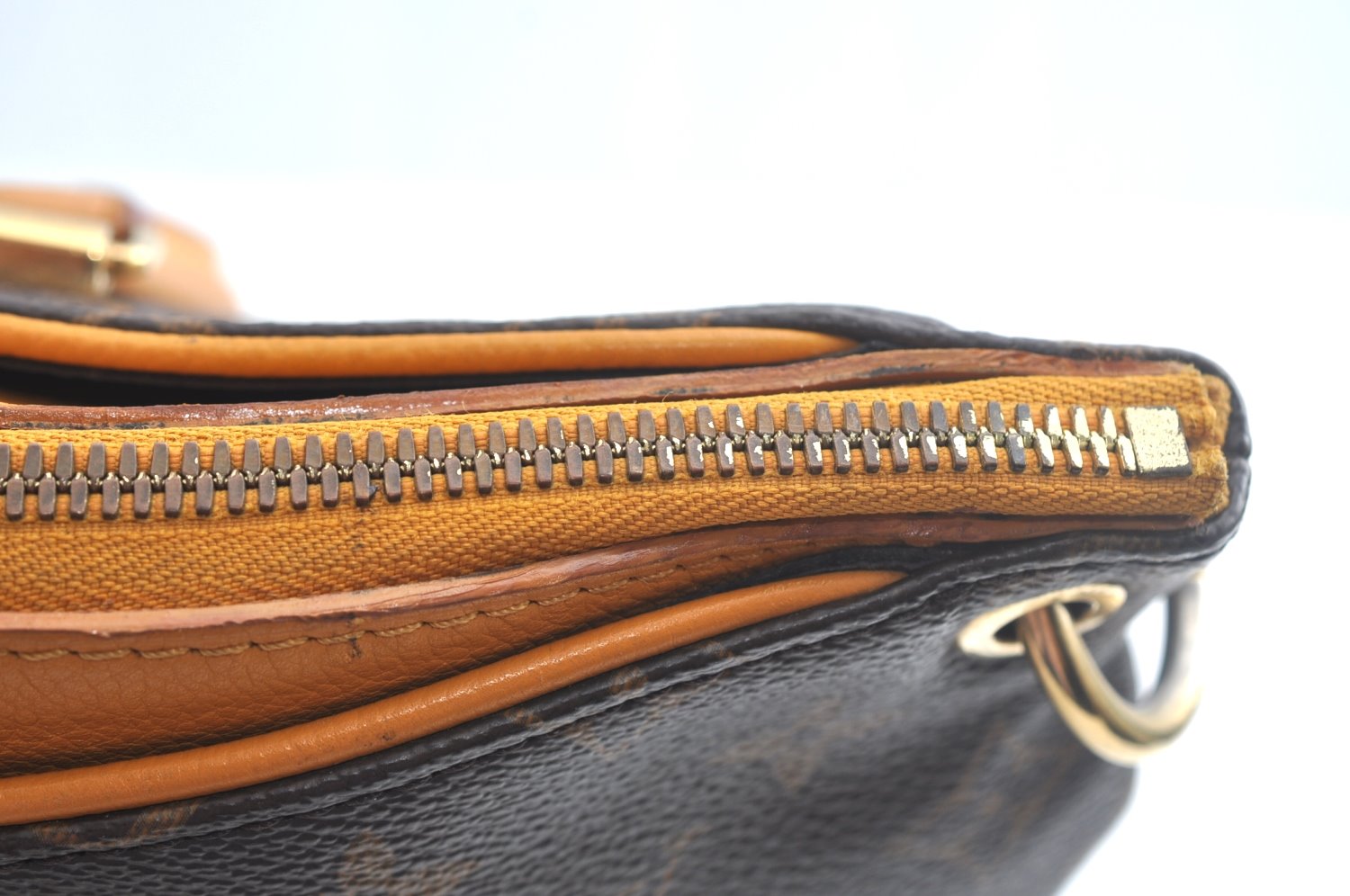 Authentic Louis Vuitton Monogram Pallas 2Way Hand Bag Yellow M40929 LV 9630J