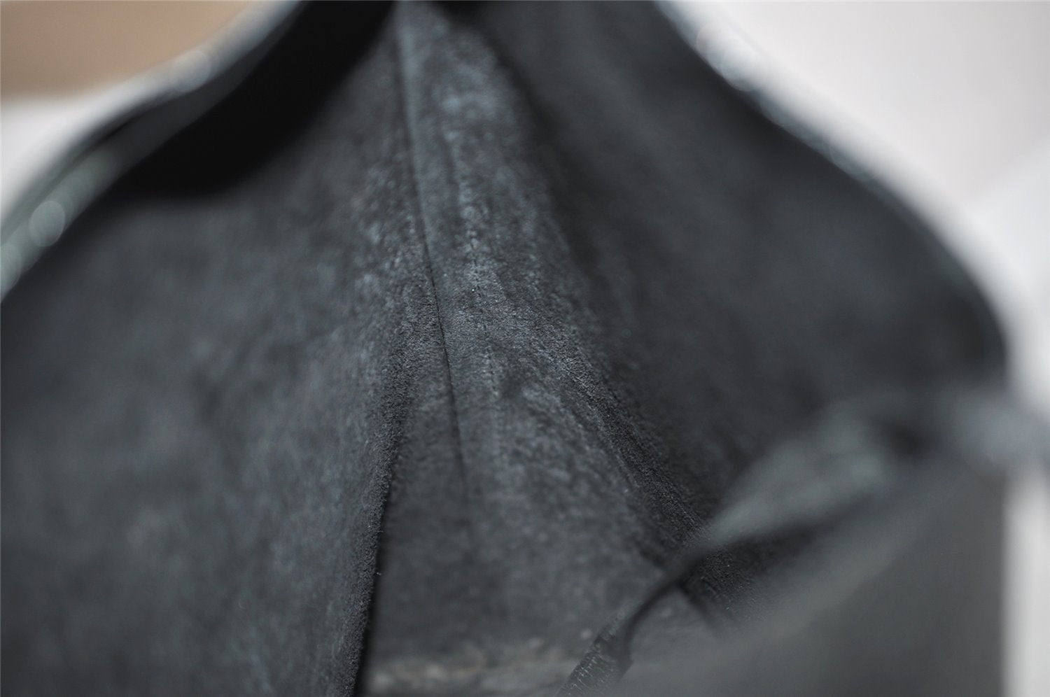 Authentic GUCCI Vintage Bamboo Shoulder Bag Purse Leather Black 9631I