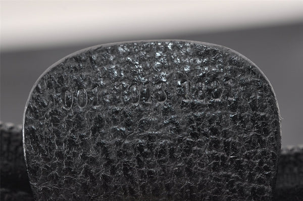 Authentic GUCCI Vintage Bamboo Shoulder Bag Purse Leather Black 9631I