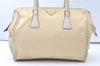 Authentic PRADA Nylon Tessuto Leather Shoulder Hand Bag Purse Beige 9632I
