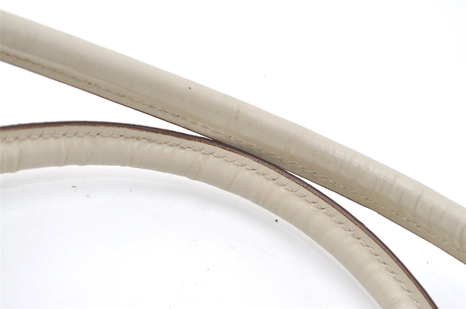 Authentic PRADA Nylon Tessuto Leather Shoulder Hand Bag Purse Beige 9632I