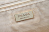Authentic PRADA Nylon Tessuto Leather Shoulder Hand Bag Purse Beige 9632I