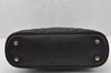 Authentic Christian Dior Lady Dior PVC Leather Cannage Hand Bag Black CD 9633I