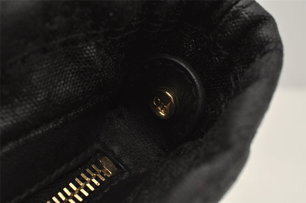 Authentic Christian Dior Lady Dior PVC Leather Cannage Hand Bag Black CD 9633I