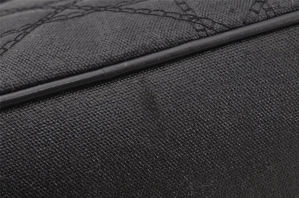 Authentic Christian Dior Lady Dior PVC Leather Cannage Hand Bag Black CD 9633I