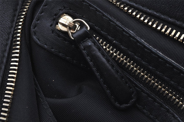 Authentic Christian Dior Lady Dior PVC Leather Cannage Hand Bag Black CD 9633I