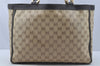 Authentic GUCCI GG Crystal Abbey Shoulder Tote Bag GG PVC Leather Brown 9634I