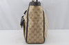 Authentic GUCCI GG Crystal Abbey Shoulder Tote Bag GG PVC Leather Brown 9634I
