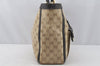 Authentic GUCCI GG Crystal Abbey Shoulder Tote Bag GG PVC Leather Brown 9634I