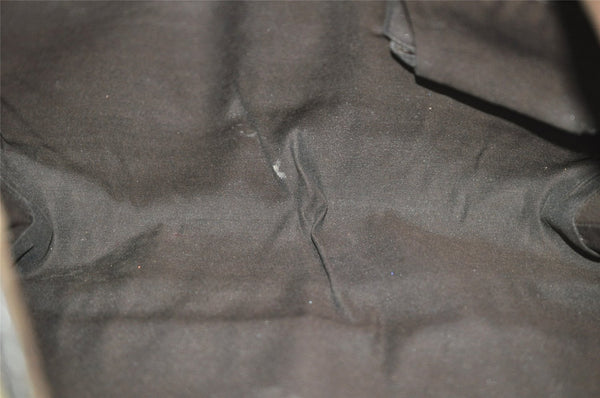 Authentic GUCCI GG Crystal Abbey Shoulder Tote Bag GG PVC Leather Brown 9634I