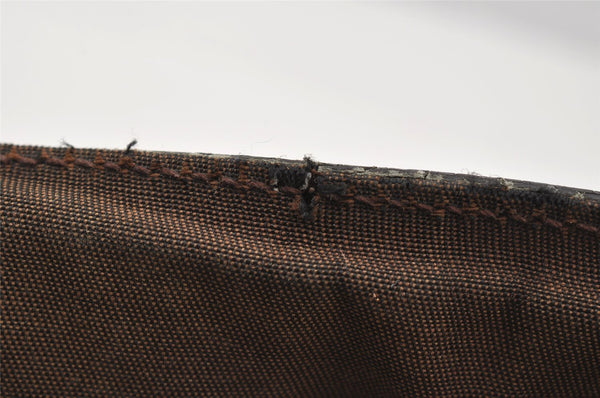 Authentic GUCCI GG Crystal Abbey Shoulder Tote Bag GG PVC Leather Brown 9634I