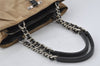 Authentic PRADA Nylon Tessuto Leather Chain Shoulder Hand Bag Beige 9635I