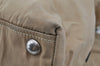 Authentic PRADA Nylon Tessuto Leather Chain Shoulder Hand Bag Beige 9635I