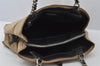 Authentic PRADA Nylon Tessuto Leather Chain Shoulder Hand Bag Beige 9635I