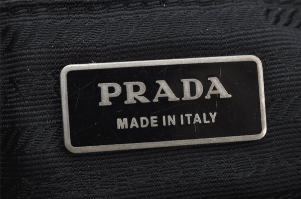 Authentic PRADA Nylon Tessuto Leather Chain Shoulder Hand Bag Beige 9635I