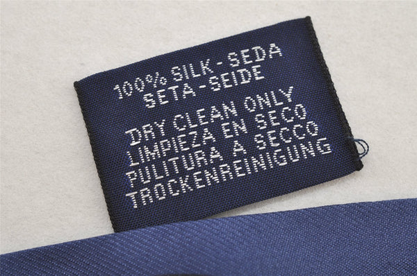 Authentic HERMES Twilly Scarf "LIFT PROFILE" Silk Black Navy 9635J