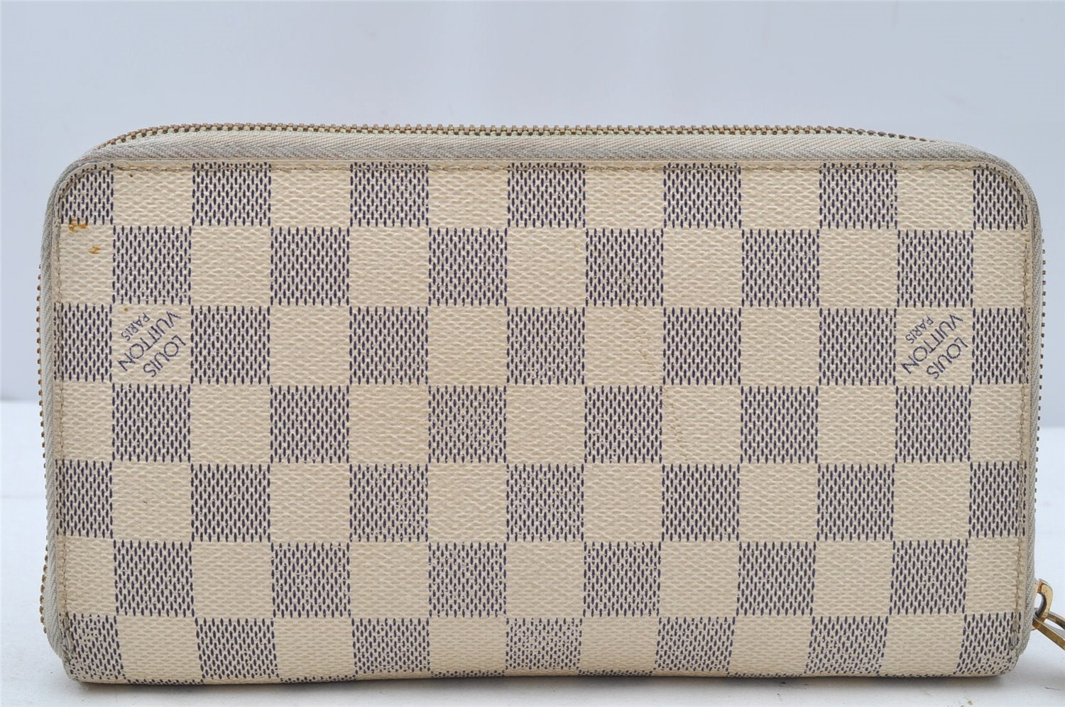 Authentic Louis Vuitton Damier Azur Zippy Organizer Long Wallet N60012 LV 9636I