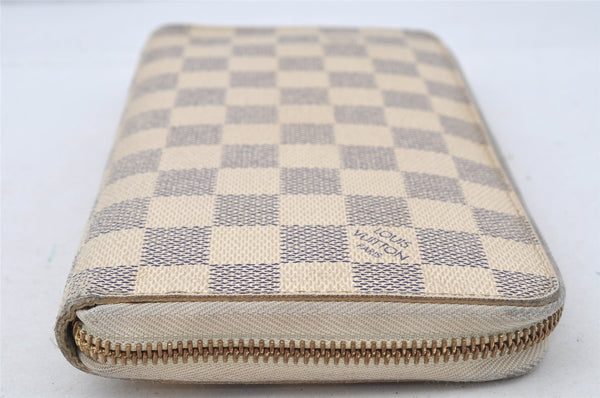 Authentic Louis Vuitton Damier Azur Zippy Organizer Long Wallet N60012 LV 9636I