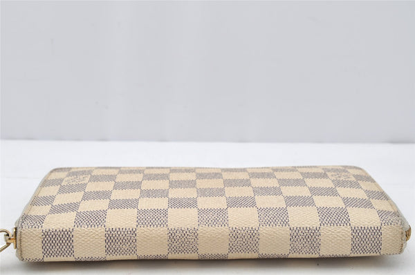 Authentic Louis Vuitton Damier Azur Zippy Organizer Long Wallet N60012 LV 9636I