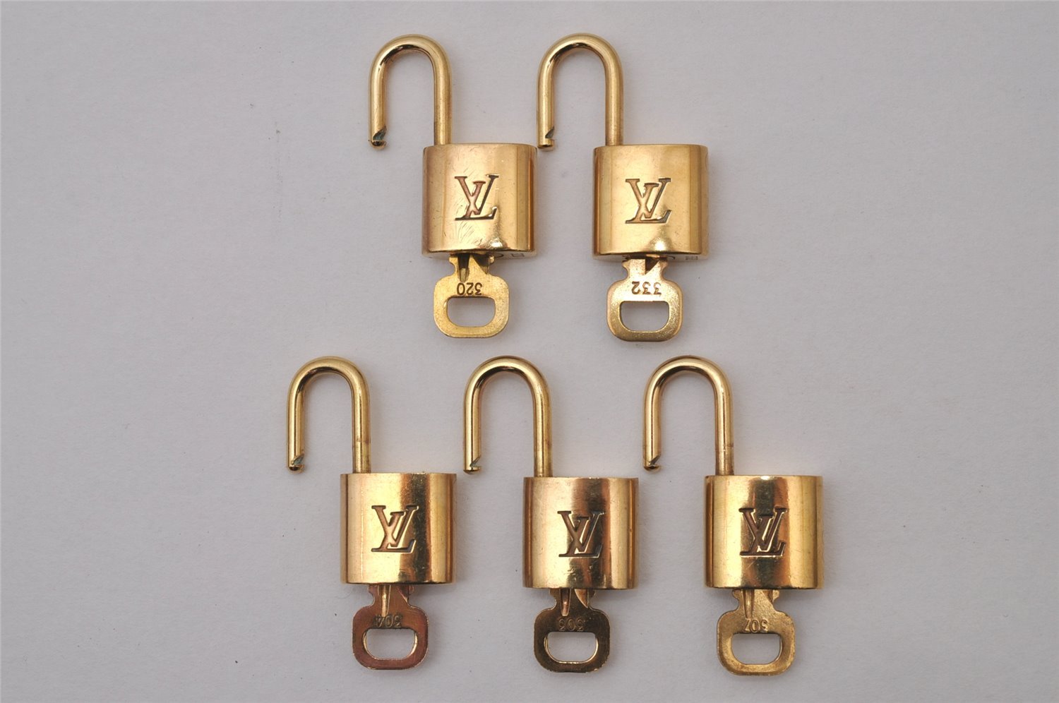 Authentic Louis Vuitton Padlock & Keys 10Set LV 9638I