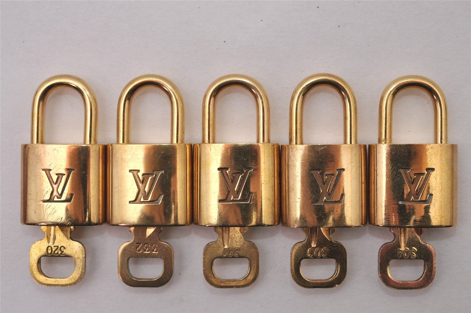 Authentic Louis Vuitton Padlock & Keys 10Set LV 9638I