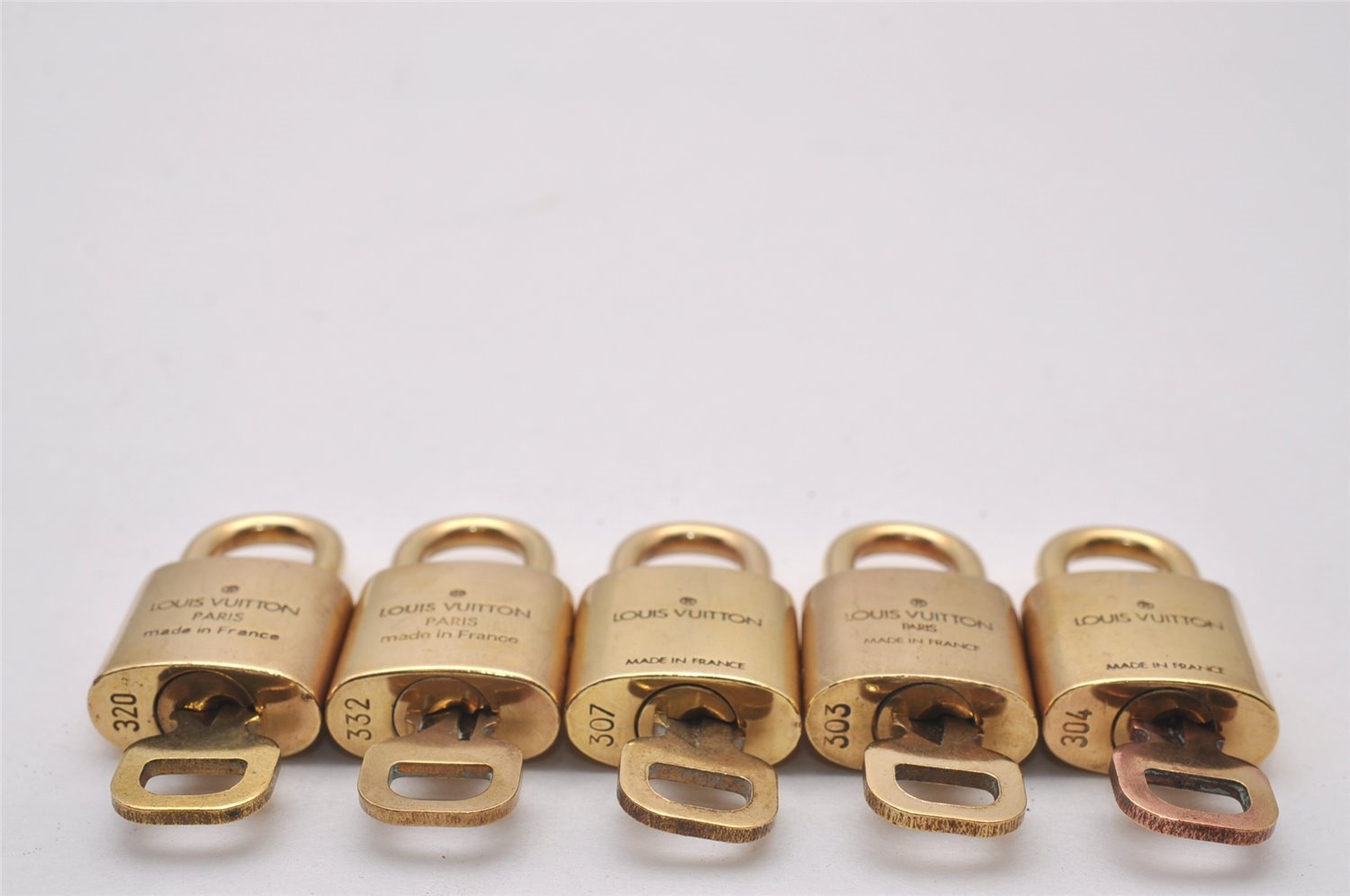 Authentic Louis Vuitton Padlock & Keys 10Set LV 9638I