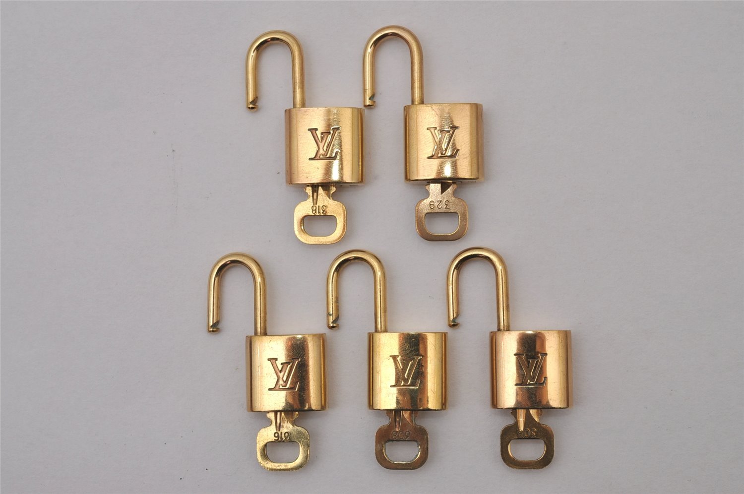 Authentic Louis Vuitton Padlock & Keys 10Set LV 9638I