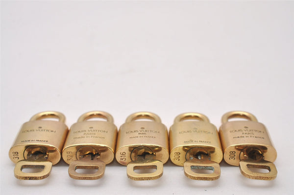 Authentic Louis Vuitton Padlock & Keys 10Set LV 9638I