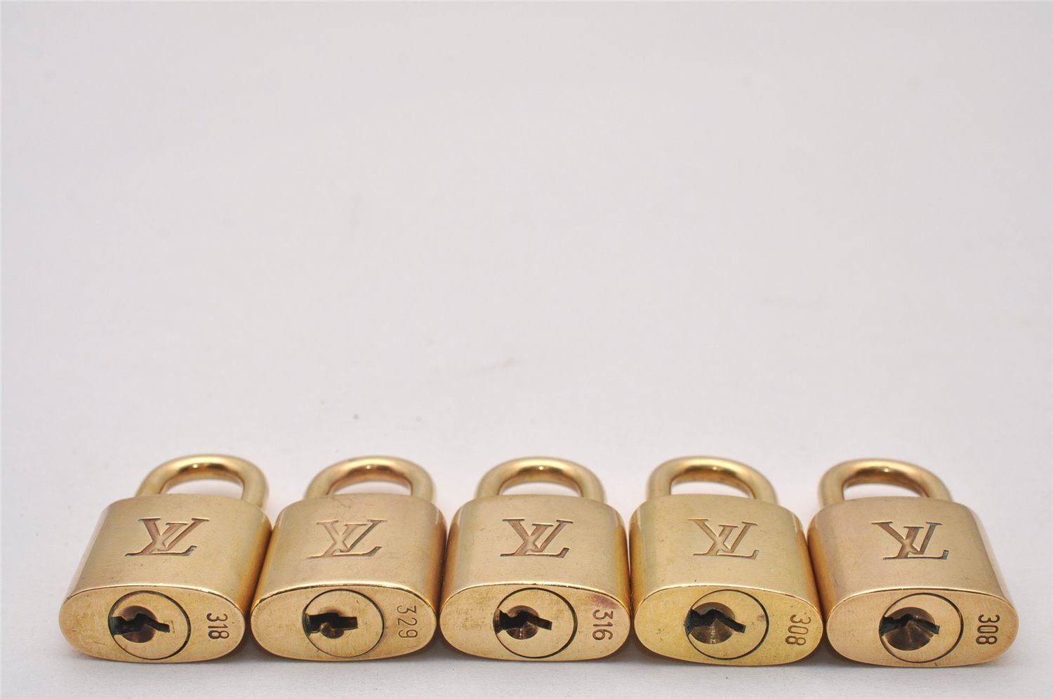 Authentic Louis Vuitton Padlock & Keys 10Set LV 9638I