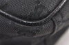 Authentic GUCCI Shoulder Cross Body Bag GG Canvas Leather 122759 Black 9639I