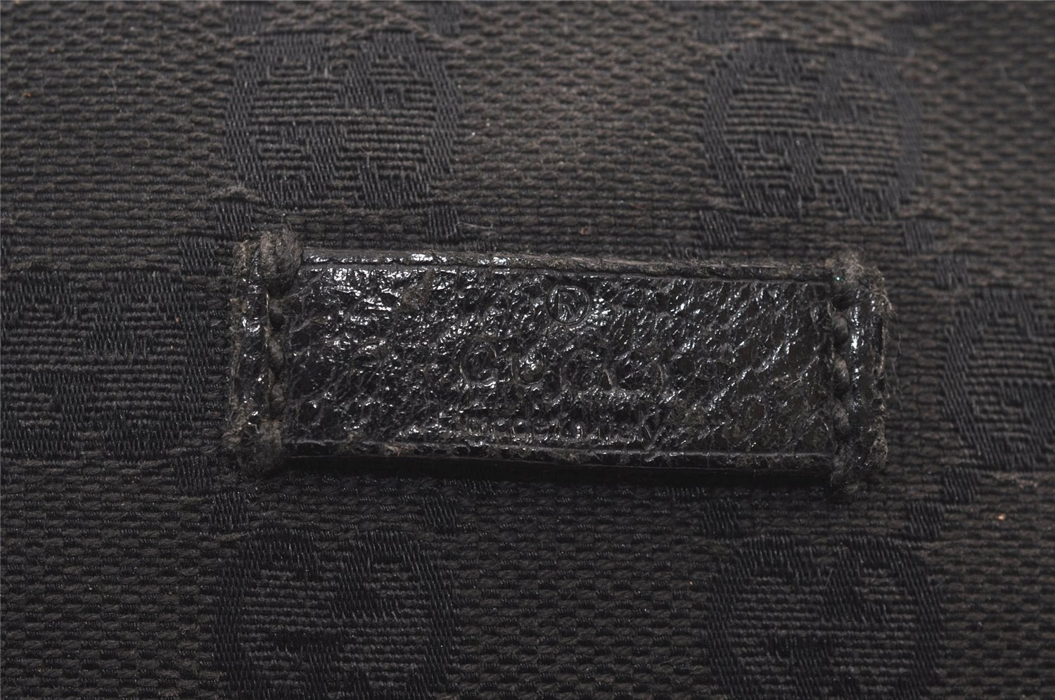 Authentic GUCCI Shoulder Cross Body Bag GG Canvas Leather 122759 Black 9639I