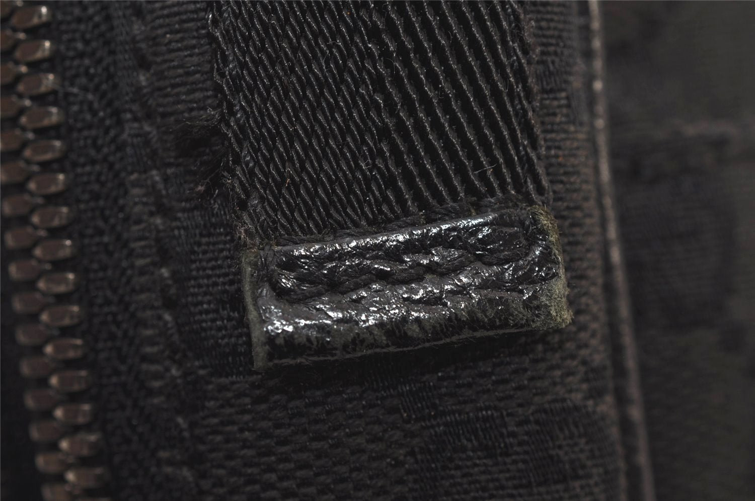 Authentic GUCCI Shoulder Cross Body Bag GG Canvas Leather 122759 Black 9639I