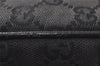 Authentic GUCCI Shoulder Cross Body Bag GG Canvas Leather 122759 Black 9639I