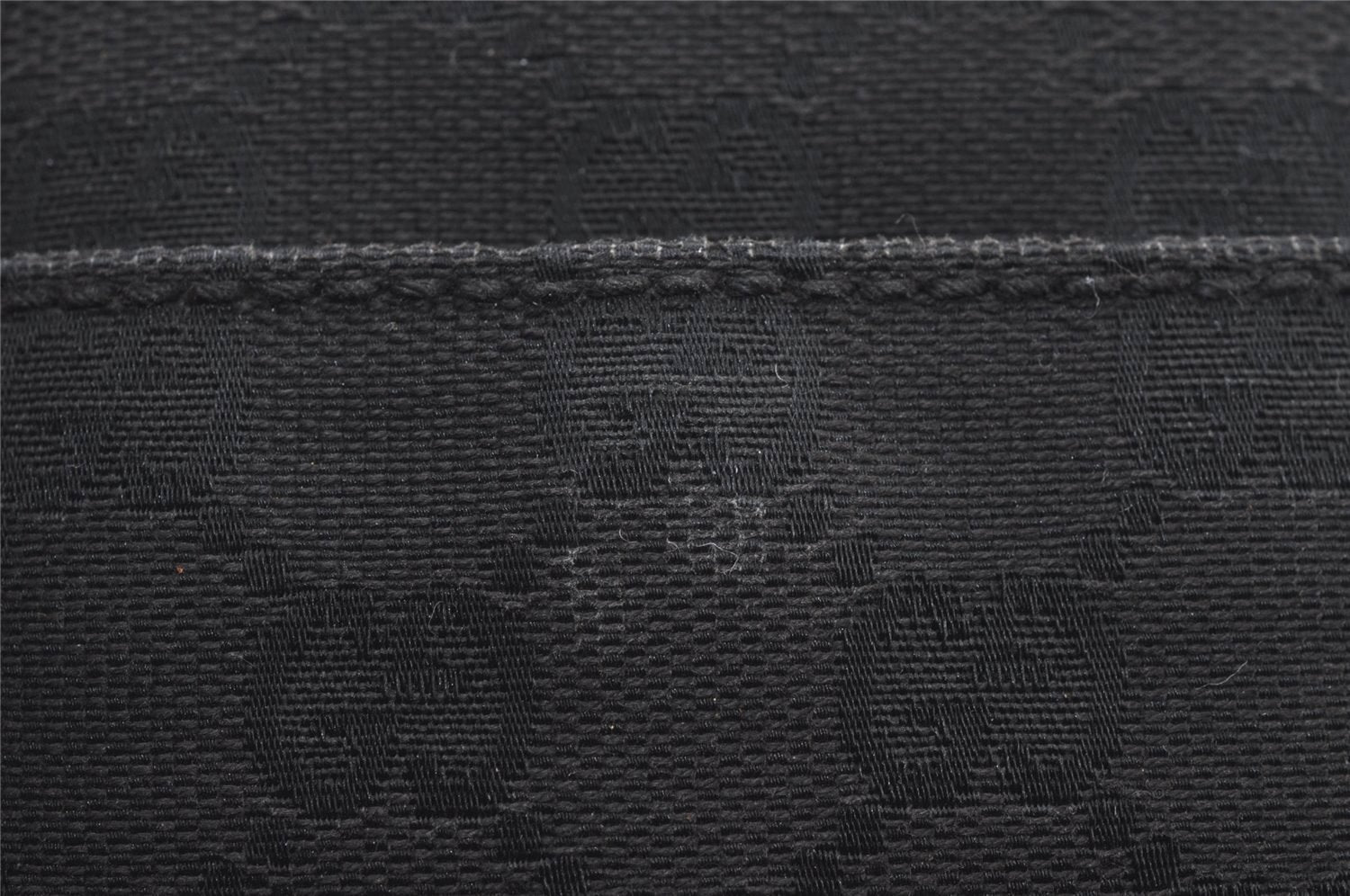 Authentic GUCCI Shoulder Cross Body Bag GG Canvas Leather 122759 Black 9639I