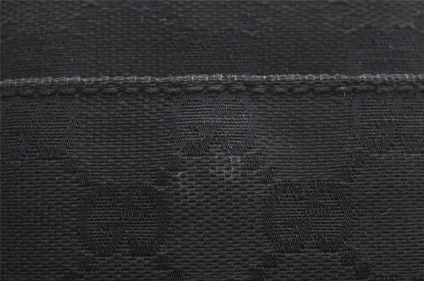 Authentic GUCCI Shoulder Cross Body Bag GG Canvas Leather 122759 Black 9639I