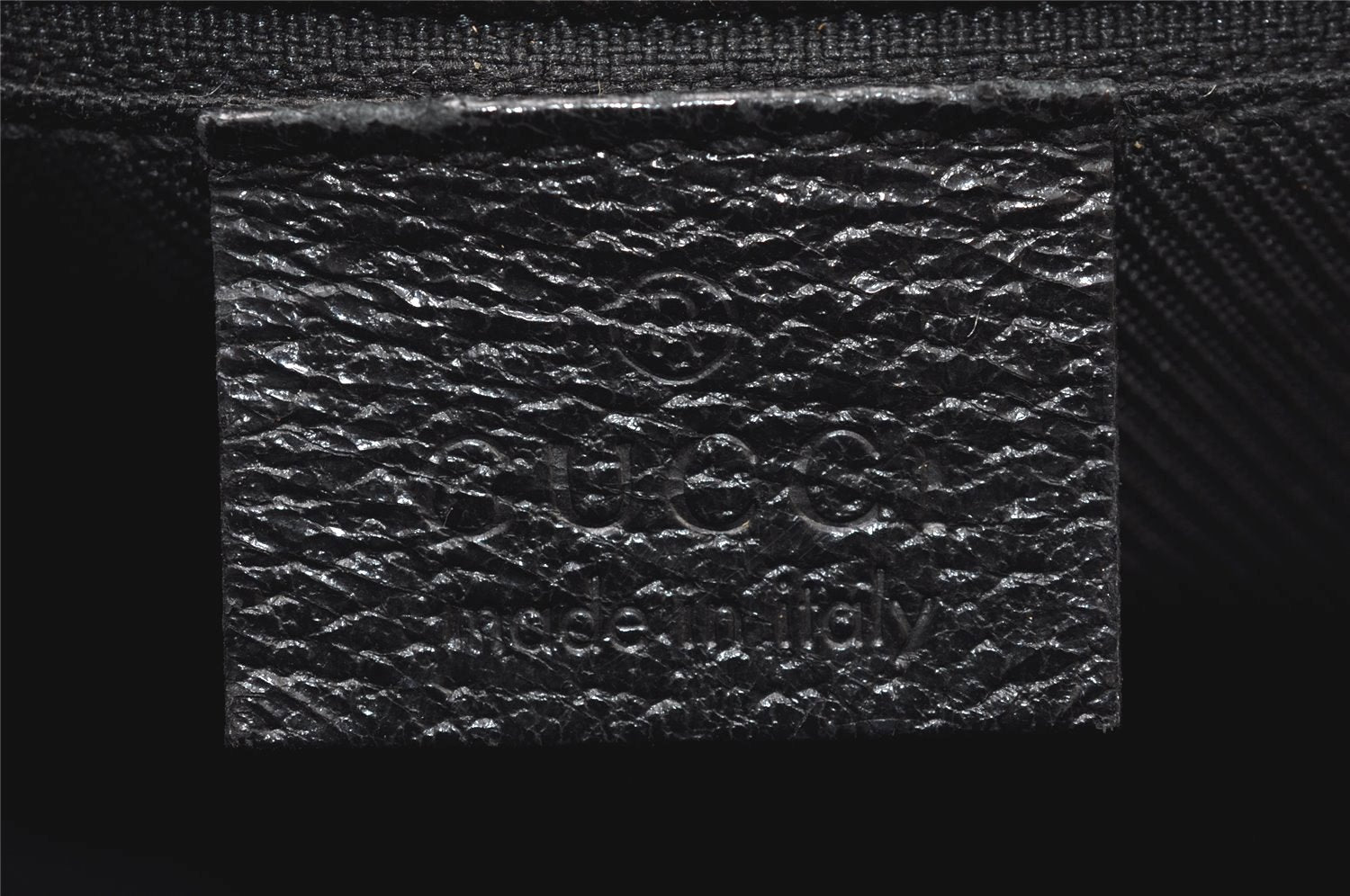 Authentic GUCCI Shoulder Cross Body Bag GG Canvas Leather 122759 Black 9639I