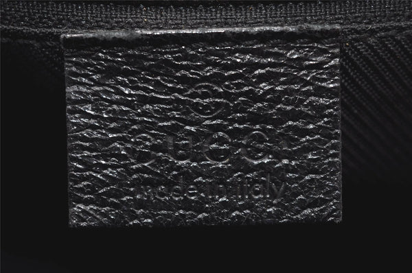 Authentic GUCCI Shoulder Cross Body Bag GG Canvas Leather 122759 Black 9639I