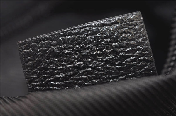 Authentic GUCCI Shoulder Cross Body Bag GG Canvas Leather 122759 Black 9639I