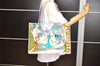 Authentic COACH Novelty Vintage Shoulder Tote Bag Vinyl Aurora Clear 9639J