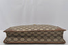 Authentic GUCCI Vintage Clutch Hand Bag GG PVC Leather Brown 9640I
