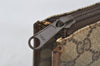 Authentic GUCCI Vintage Clutch Hand Bag GG PVC Leather Brown 9640I