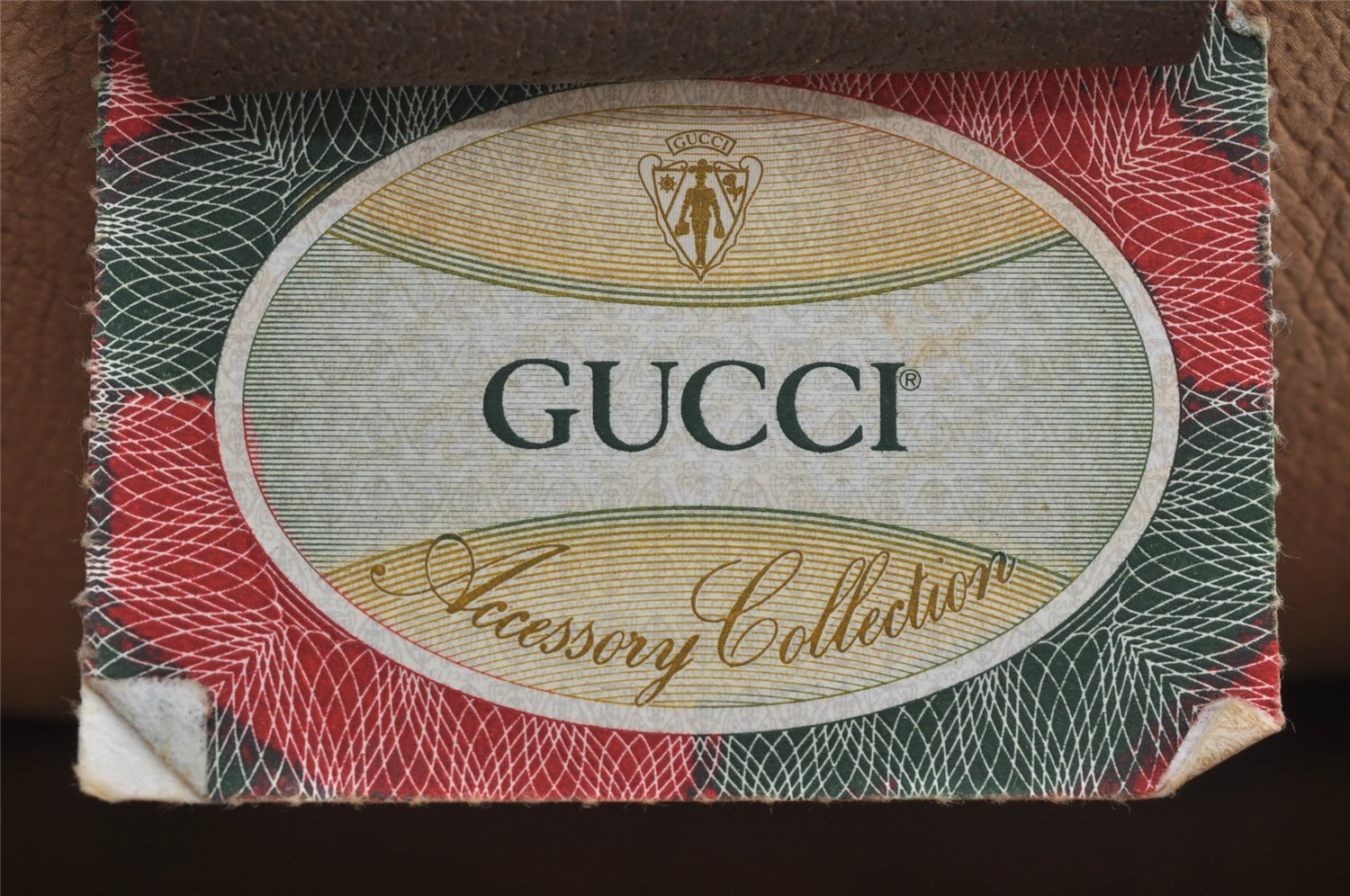 Authentic GUCCI Vintage Clutch Hand Bag GG PVC Leather Brown 9640I