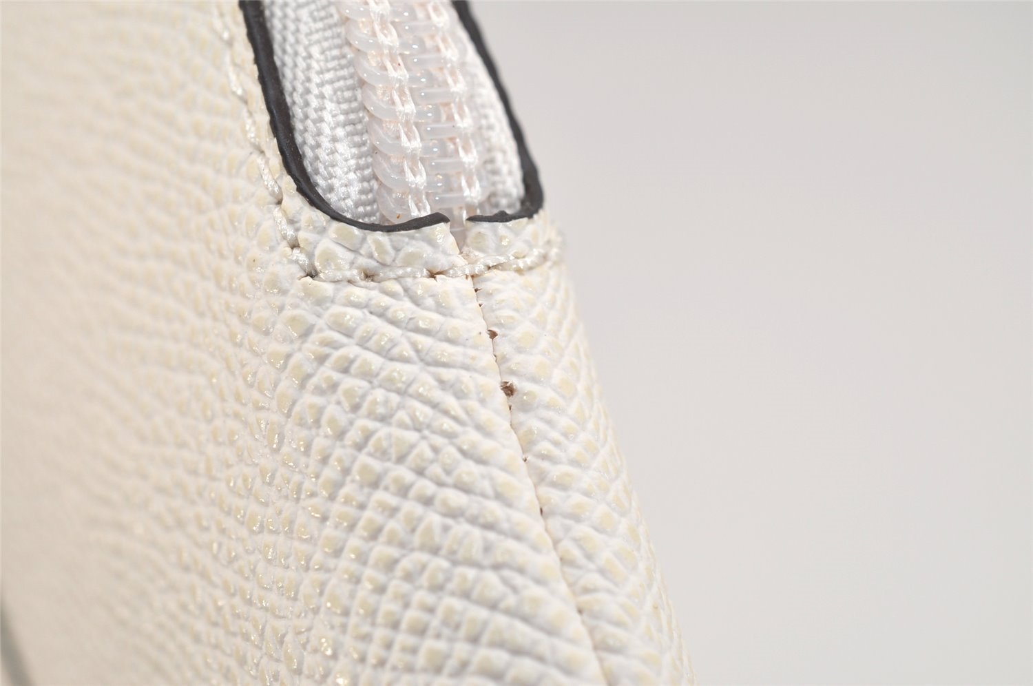 Authentic COACH Vintage Pouch Purse Leather F36658 White 9640J