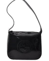 Authentic GUCCI Vintage Shoulder Hand Bag Purse Enamel Black Junk 9641I