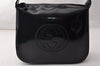 Authentic GUCCI Vintage Shoulder Hand Bag Purse Enamel Black Junk 9641I