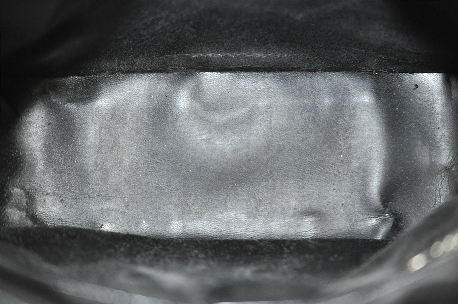 Authentic GUCCI Vintage Shoulder Hand Bag Purse Enamel Black Junk 9641I