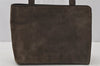 Authentic GUCCI Vintage Hand Bag Purse Suede Leather Brown 9642I