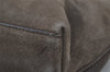 Authentic GUCCI Vintage Hand Bag Purse Suede Leather Brown 9642I