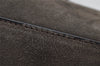 Authentic GUCCI Vintage Hand Bag Purse Suede Leather Brown 9642I