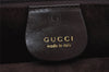 Authentic GUCCI Vintage Hand Bag Purse Suede Leather Brown 9642I